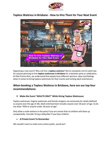 brisbane topless waitress|Brisbane Topless Waitresses (@brisbanetopwait)